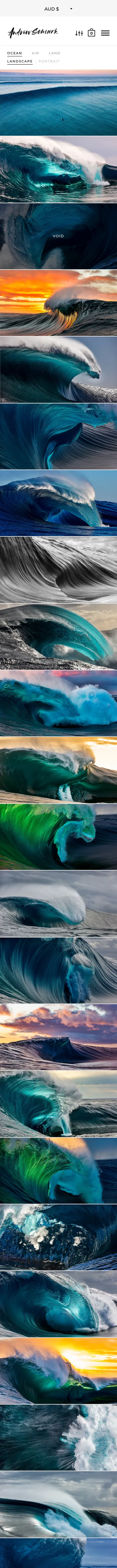 Andrew Semark ocean collection on mobile